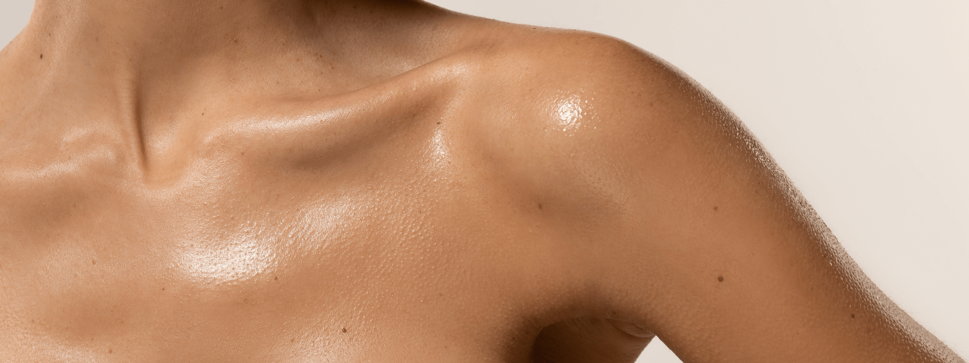closeup of hydrated skin