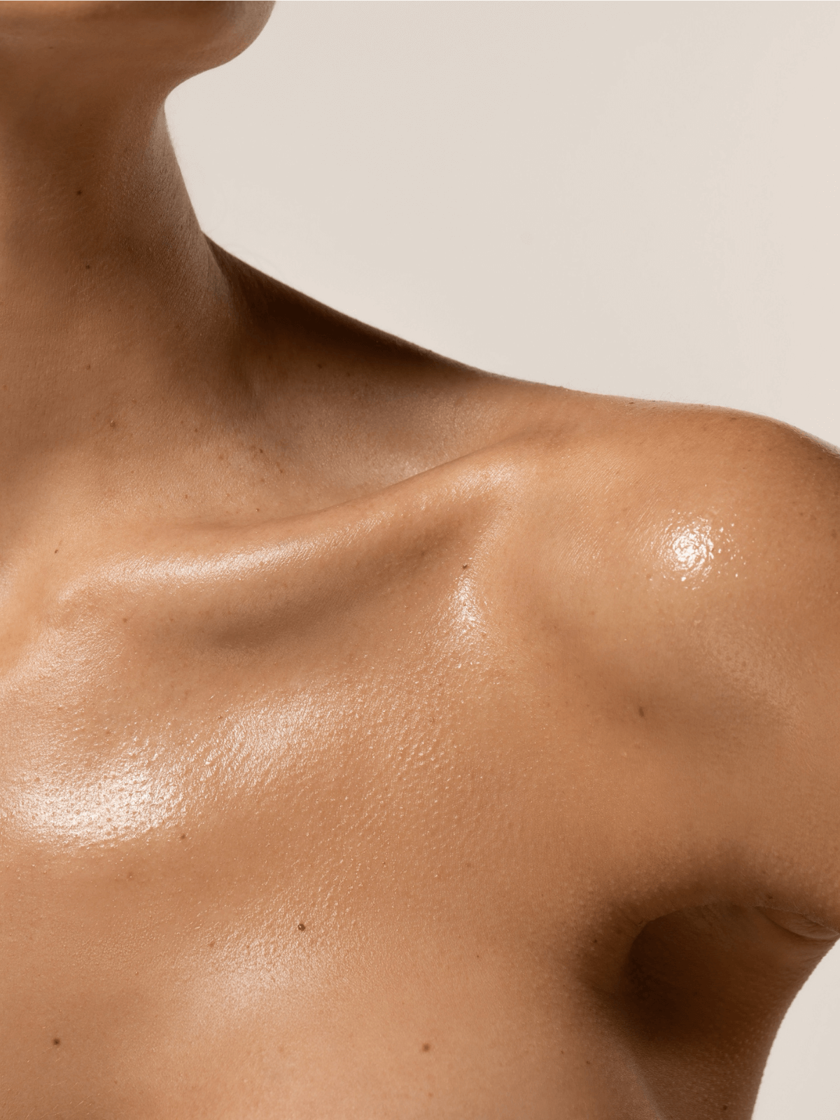 closeup of hydrate wet skin